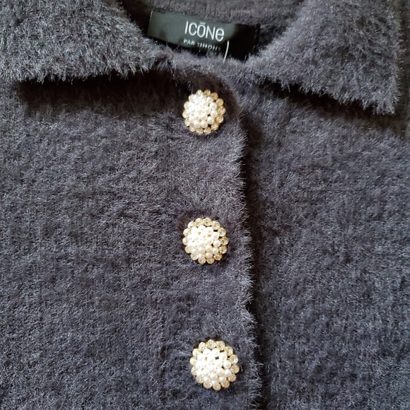 Icône Jewel-button fuzzy polo - Picture 6 of 9